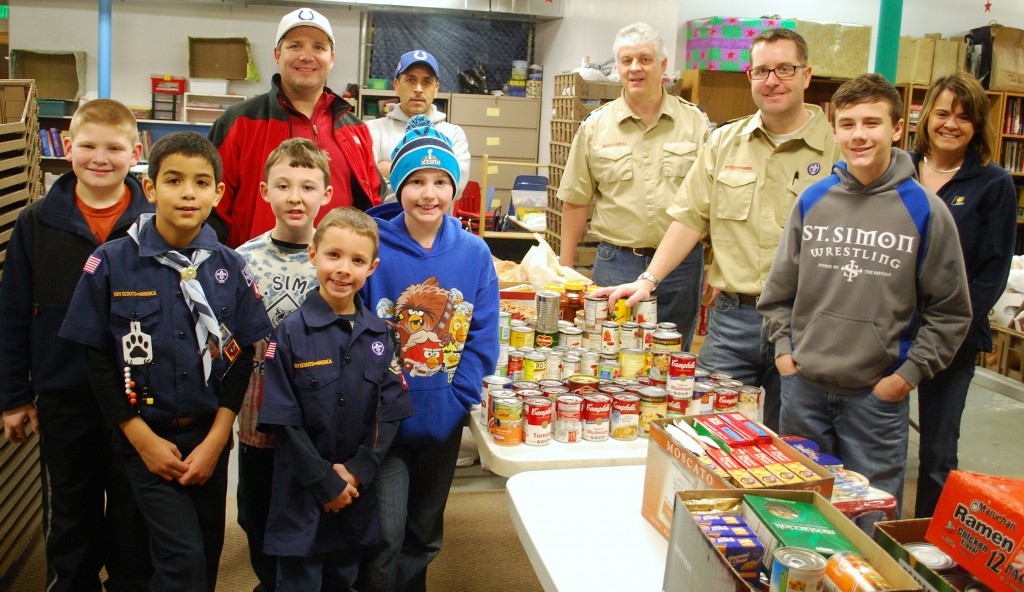 Photo of Volunteers helping with grocery distribution on Saturday morning